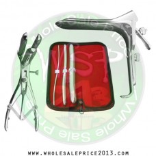 Hegar uterine dilator 3 pieces set,3-4, 9-10, 17-18, mathieu speculum, grave large