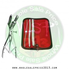 Hegar uterine dilator 3 pieces set,3-4, 9-10, 17-18, mathieu speculum