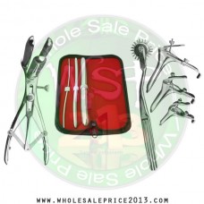 Hegar uterine dilator 3 pieces set,3-4, 9-10, 17-18, wartenberg pinwheel, mathieu speculum, grave 3pcs