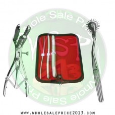 Hegar uterine dilator 3 pieces set,3-4, 9-10, 17-18, wartenberg pinwheel, mathieu speculum