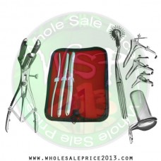 Hegar uterine dilator 3 pieces set, 5-6, 11-12, 15-16, pinwheel, mathieu, grave 3pcs, collin large
