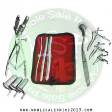 Hegar uterine dilator 3 pieces set, 5-6, 11-12, 15-16, pinwheel, mathieu, grave 3pcs, collin 3pcs