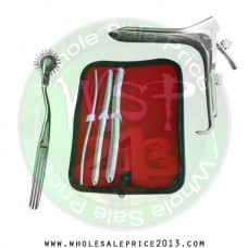 Hegar uterine dilator 3 pieces set, 5-6, 11-12, 15-16, pinwheel, grave large