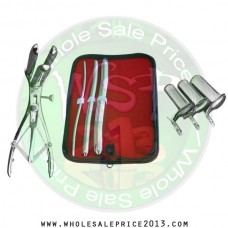 Hegar uterine dilator 3 pieces set, 5-6, 11-12, 17-18, mathieu speculum, collin 3pcs