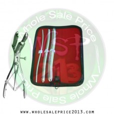 Hegar uterine dilator 3 pieces set, 5-6, 11-12, 17-18, mathieu speculum