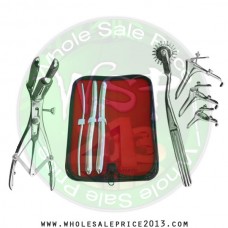  Hegar uterine dilator 3 pieces set, 5-6, 13-14, 15-16, wartenberg pinwheel,mathieu speculum, grave 3pcs