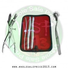  Hegar uterine dilator 3 pieces set, 5-6, 13-14, 15-16, wartenberg pinwheel,mathieu speculum