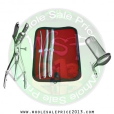  Hegar uterine dilator 3 pieces set, 5-6, 13-14, 17-18, mathieu speculum, collin large