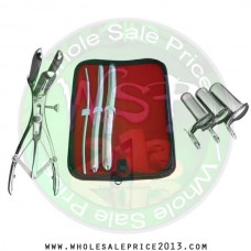  Hegar uterine dilator 3 pieces set, 5-6, 13-14, 17-18, mathieu speculum, collin 3pcs