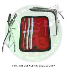  Hegar uterine dilator 3 pieces set, 5-6, 13-14, 17-18,  mathieu speculum, grave medium