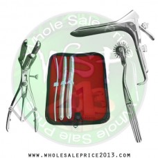 Hegar uterine dilator 3 pieces set, 5-6, 13-14, 17-18, wartenberg pinwheel,mathieu speculum, grave large
