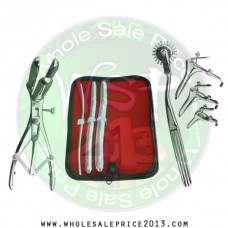  Hegar uterine dilator 3 pieces set, 5-6, 13-14, 17-18, wartenberg pinwheel,mathieu speculum, grave 3pcs