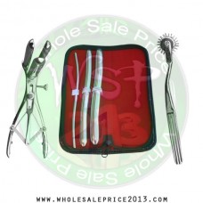  Hegar uterine dilator 3 pieces set, 5-6, 13-14, 17-18, wartenberg pinwheel,mathieu speculum