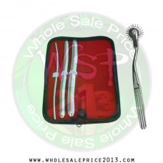  Hegar uterine dilator 3 pieces set, 5-6, 13-14, 17-18,  wartenberg pinwheel