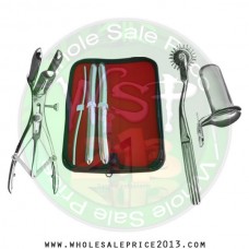  Hegar uterine dilator 3 pieces set, 5-6, 15-16, 17-18,  wartenberg pinwheel,mathieu speculum, collin medium