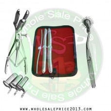  Hegar uterine dilator 3 pieces set, 5-6, 15-16, 17-18, wartenberg pinwheel,mathieu speculum, collin 3pcs