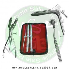  Hegar uterine dilator 3 pieces set, 5-6, 15-16, 17-18, wartenberg pinwheel,mathieu speculum, grave large