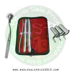  Hegar uterine dilator 3 pieces set, 5-6, 15-16, 17-18, pinwheel, collin 3pcs