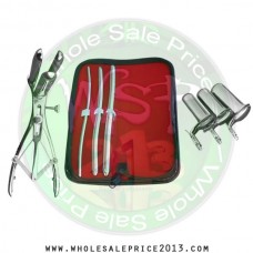 Hegar uterine dilator 3 pieces set, 5-6, 9-10, 11-12, mathieu speculum, collin 3pcs