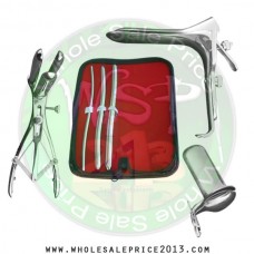 Hegar uterine dilator 3 pieces set, 5-6, 9-10, 11-12, mathieu speculum, grave small, collin large