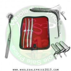 Hegar uterine dilator 3 pieces set, 5-6, 9-10, 11-12, pinwheel, grave large, collin 3pcs