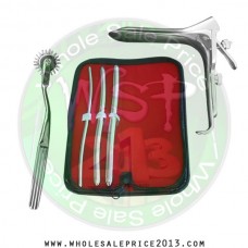 Hegar uterine dilator 3 pieces set, 5-6, 9-10, 11-12, pinwheel, grave large
