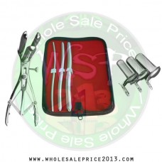Hegar uterine dilator 3 pieces set, 5-6, 9-10, 13-14, mathieu speculum, collin 3pcs