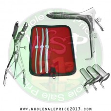 Hegar uterine dilator 3 pieces set, 5-6, 9-10, 13-14, mathieu speculum, grave large, collin 3pcs