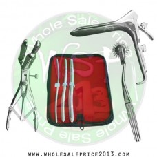 Hegar uterine dilator 3 pieces set, 5-6, 9-10, 13-14, pinwheel, mathieu, grave large