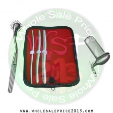 Hegar uterine dilator 3 pieces set, 5-6, 9-10, 13-14, pinwheel, collin large