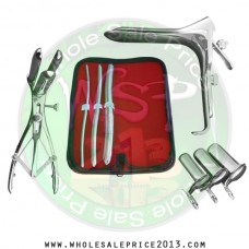 Hegar uterine dilator 3 pieces set, 5-6, 9-10, 15-16, mathieu speculum, grave large, collin 3pcs