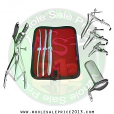 Hegar uterine dilator 3 pieces set, 5-6, 9-10, 15-16, mathieu speculum, grave 3pcs, collin large