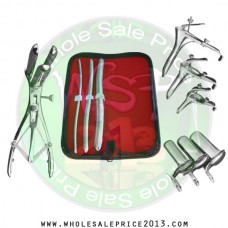 Hegar uterine dilator 3 pieces set, 5-6, 9-10, 15-16, mathieu speculum, grave 3pcs, collin 3pcs