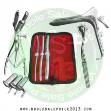 Hegar uterine dilator 3 pieces set, 5-6, 9-10, 15-16, pinwheel, mathieu, grave large, collin 3pcs