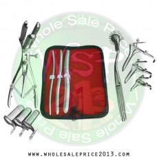 Hegar uterine dilator 3 pieces set, 5-6, 9-10, 15-16, pinwheel, mathieu, grave 3pcs, collin 3pcs