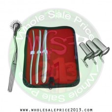 Hegar uterine dilator 3 pieces set, 5-6, 9-10, 15-16, pinwheel, collin 3pcs