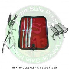 Hegar uterine dilator 3 pieces set, 5-6, 9-10, 17-18, mathieu speculum, collin 3pcs