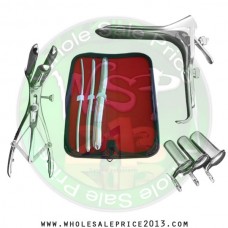Hegar uterine dilator 3 pieces set, 5-6, 9-10, 17-18, mathieu speculum, grave large, collin 3pcs