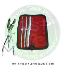Hegar uterine dilator 3 pieces set, 5-6, 9-10, 17-18, mathieu speculum