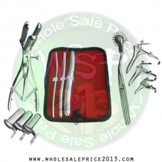 Hegar uterine dilator 3 pieces set, 5-6, 9-10, 17-18, pinwheel, mathieu, grave 3pcs, collin 3pcs