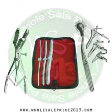 Hegar uterine dilator 3 pieces set, 5-6, 11-12, 17-18, wartenberg pinwheel, mathieu speculum, grave 3pcs