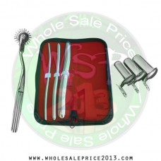 Hegar uterine dilator 3 pieces set, 5-6, 11-12, 17-18, pinwheel, collin 3pcs