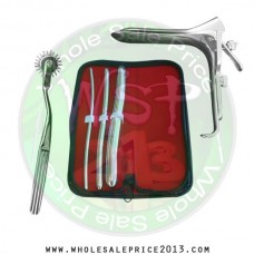 Hegar uterine dilator 3 pieces set, 5-6, 11-12, 17-18, pinwheel, grave large