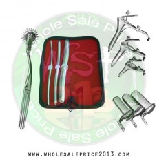 Hegar uterine dilator 3 pieces set, 5-6, 11-12, 17-18, pinwheel, grave 3pcs, collin 3pcs