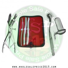  Hegar uterine dilator 3 pieces set, 5-6, 13-14, 15-16,  wartenberg pinwheel,mathieu speculum, collin large