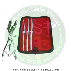 Hegar uterine dilator 3 pieces set, 5-6, 7-8, 11-12,  mathieu speculum