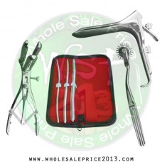 Hegar uterine dilator 3 pieces set, 5-6, 7-8, 11-12, pinwheel, mathieu, grave medium