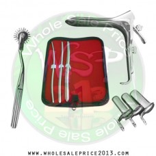 Hegar uterine dilator 3 pieces set, 5-6, 7-8, 11-12, pinwheel, grave large, collin 3pcs