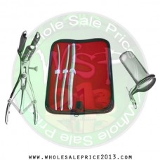 Hegar uterine dilator 3 pieces set, 5-6, 7-8, 13-14, mathieu speculum, collin large
