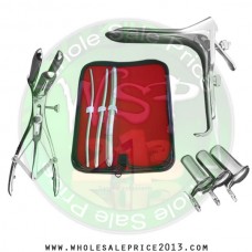 Hegar uterine dilator 3 pieces set, 5-6, 7-8, 13-14, mathieu speculum, grave small, collin 3pcs
